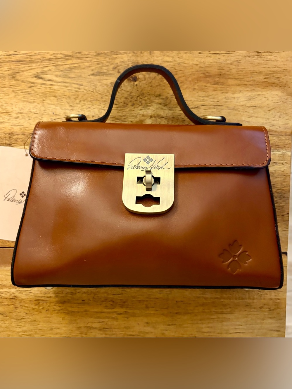 Patricia Nash Tan Heritage Carisbrooke Leather Bag NWT
